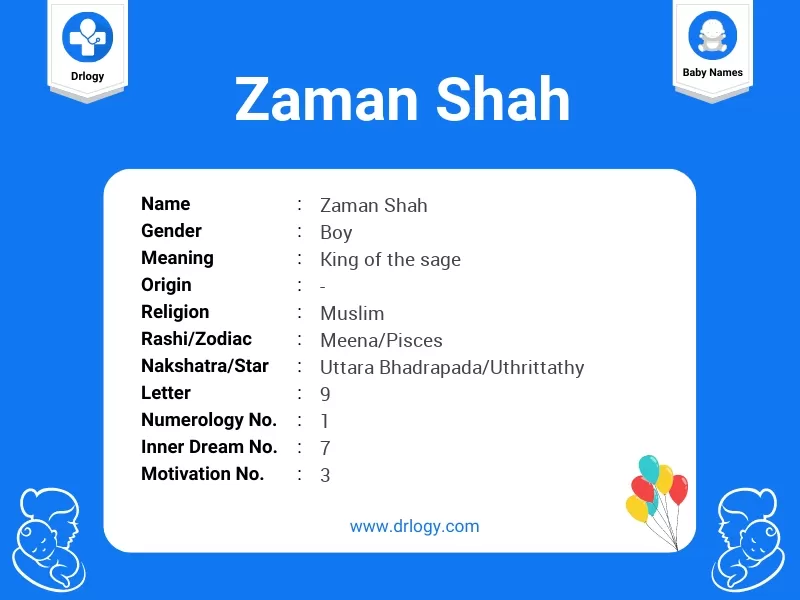 Zaman Shah Name Meaning